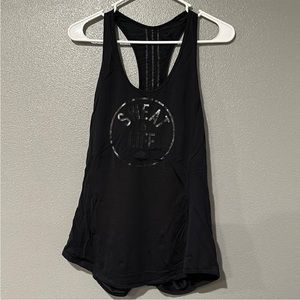 Lululemon Cool Racerback Tank with logo black